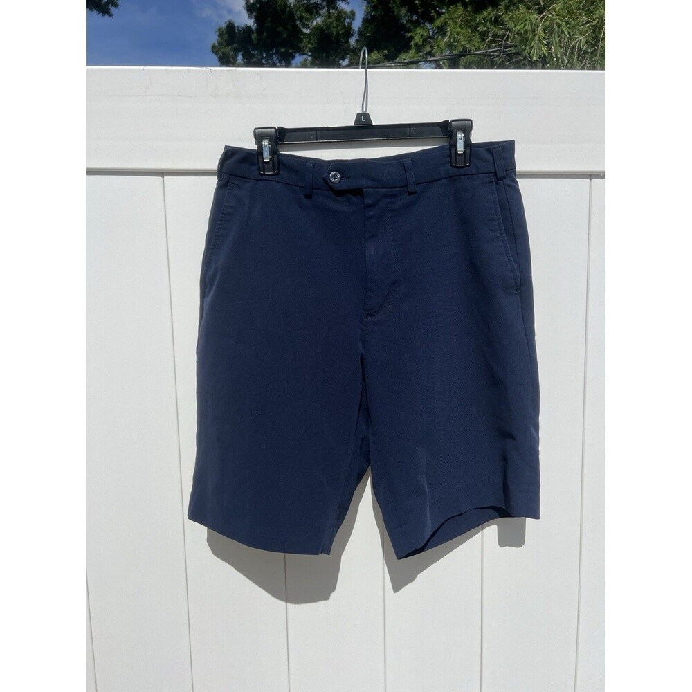 Monterey Club Golf Short Men Size 32 Chino Classic Navy Blue